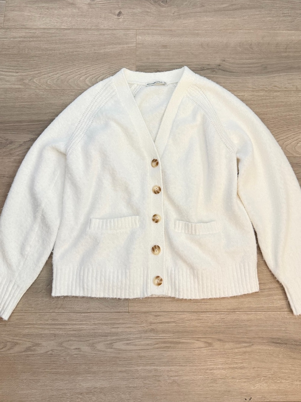 Abercrombie & Fitch Cream Button-Up ‘Dad’ Cardigan